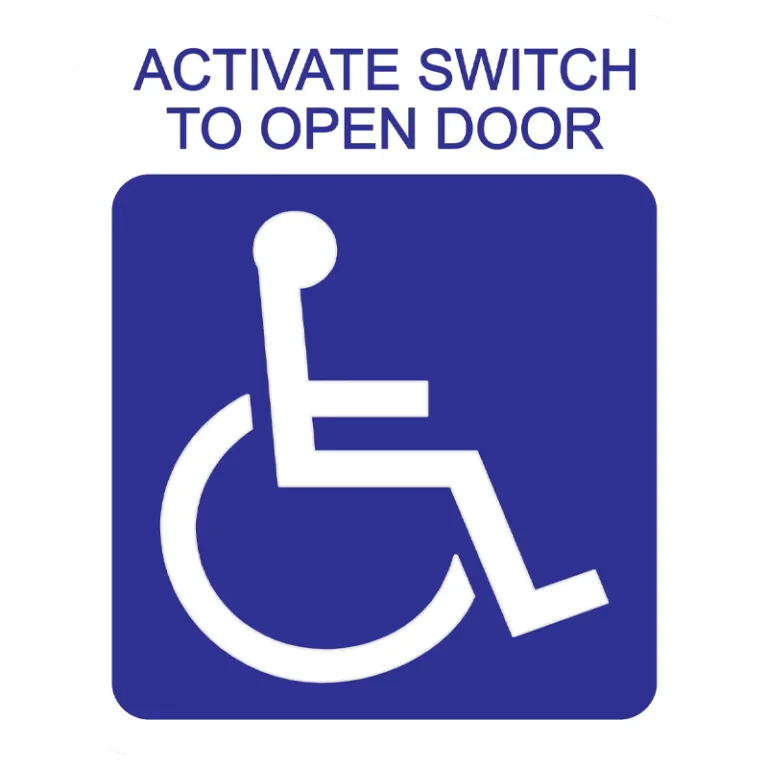Handicap Activate Switch to Operate Sticker